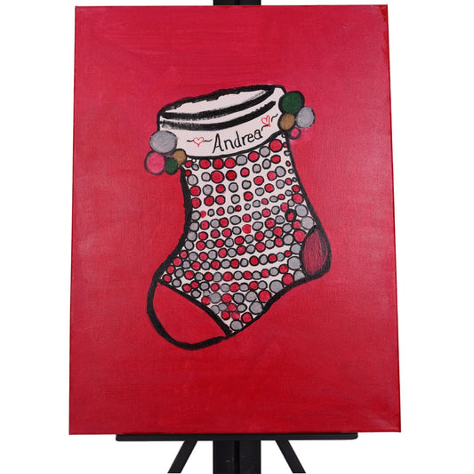 Stocking 24 x 18 Painting by Andrea S.