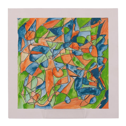 Tangled Webs 11 x 11 Mixed Media by Dana W.