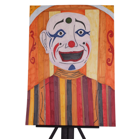 The Clown 24 x 17 Mixed Media by Michael C.
