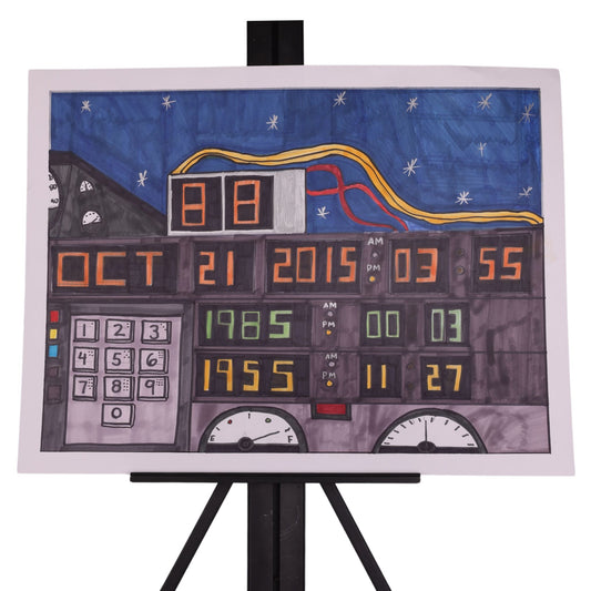 Time Machine 2 23 x 18 Mixed Media by Michael C.