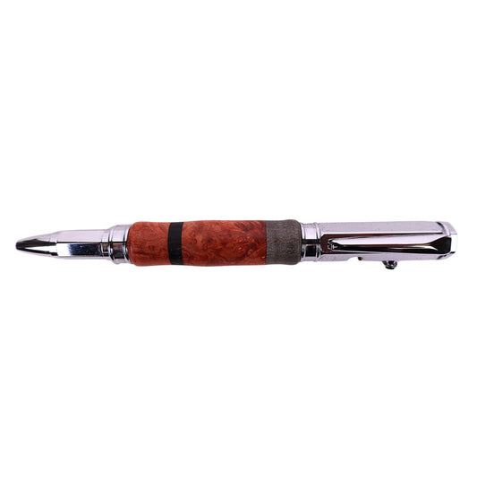 Wood Concava Twist Black Ink Pen By Michael B. 00098