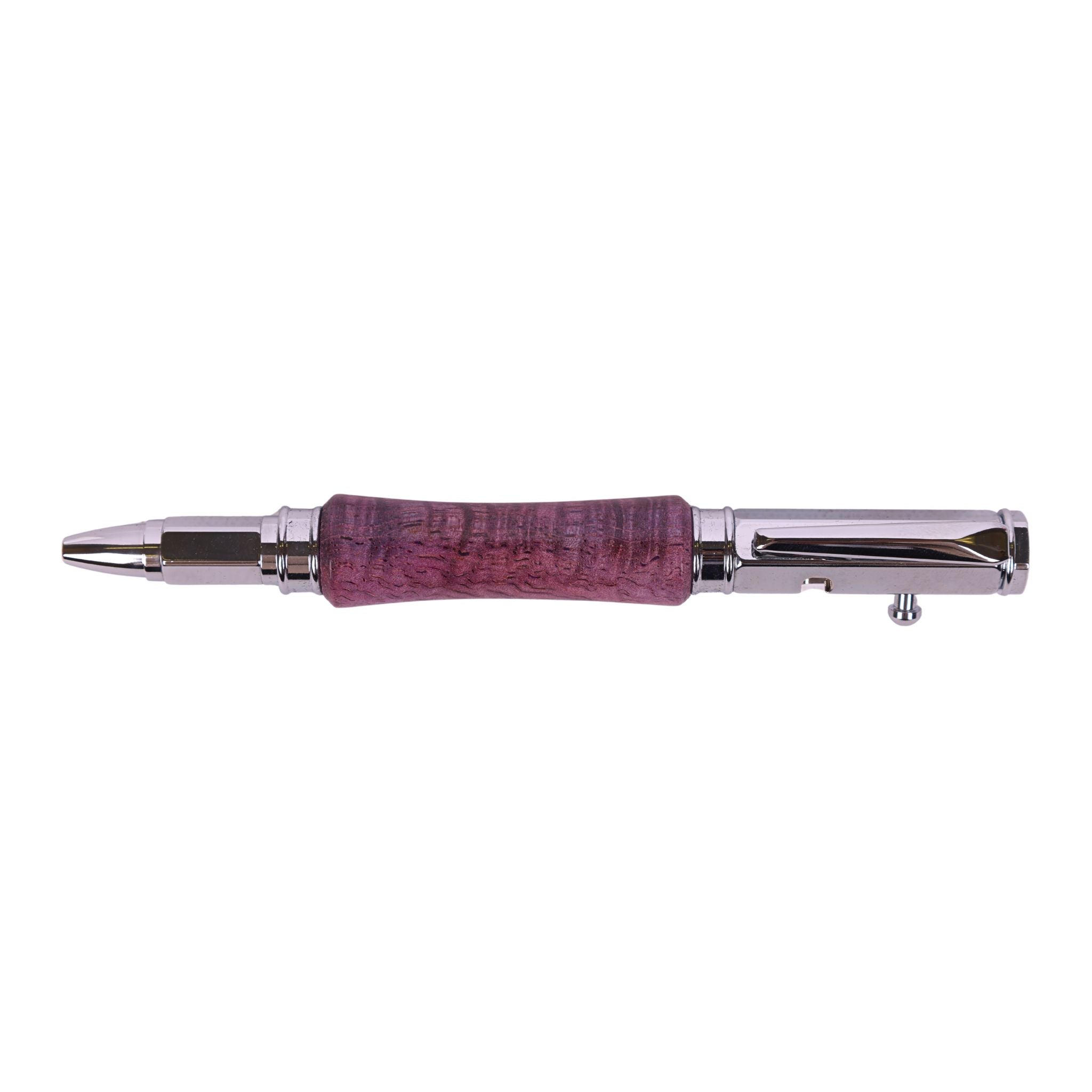 Wood Vertex Bolt Action Black Ink Pen By Jamie N. 00117