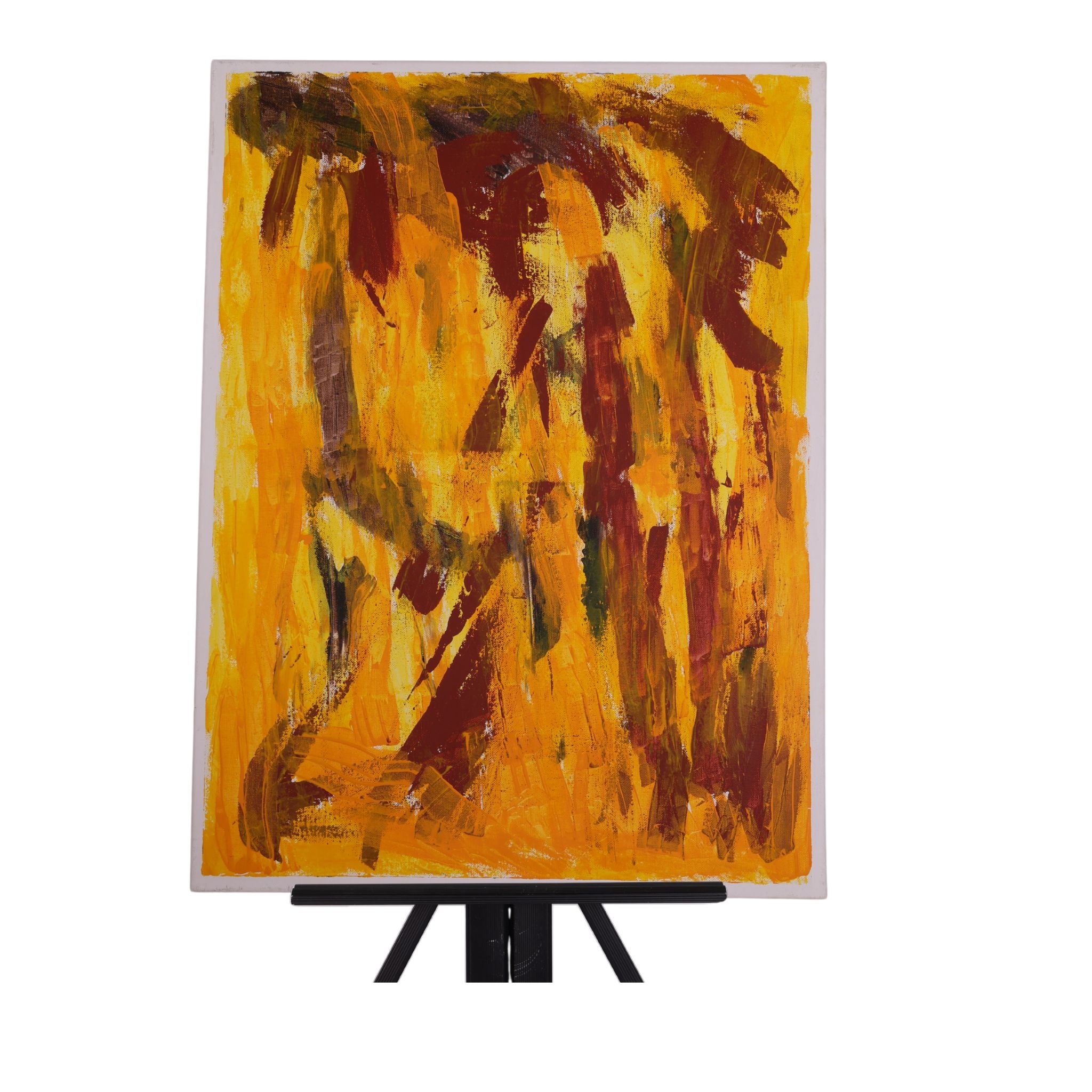 Yellow Tree Bark 24 x 18 Painting by Sean M.