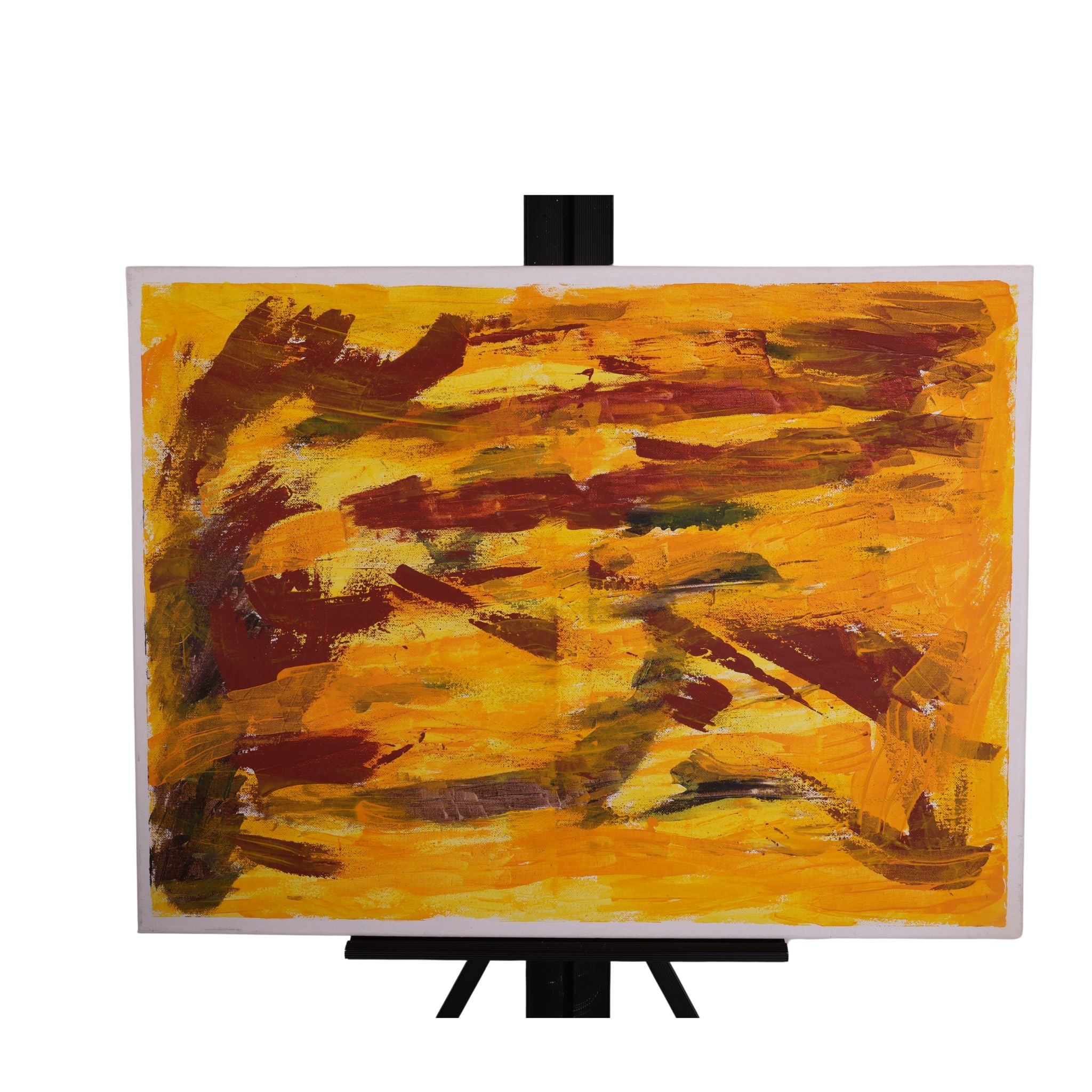 Yellow Tree Bark 24 x 18 Painting by Sean M.