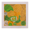 Load image into Gallery viewer, Yellow & Green Fantasy 11 x 11 Mixed Media by Dana W.
