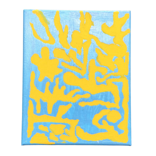 Yellow Coral Reef 8x10 Painting by Taylor W.