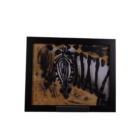 Zebra 11 x 9 Mixed Media by Caesar G.